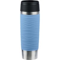 4009049545110 - Thermobecher Travel Mug Classic Wave Trinkgefäße Gr Ø 8 cm x 242 cm 500 ml blau (pastell blau) Thermobecher und Coffee to go 4h heiß 8h kalt 100% dicht spülmaschinenfest 360-Trinköffnung