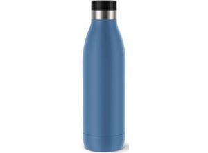 4009049545714 - Emsa Isolierflasche Bludrop Quick-Press Verschluss 360° Trinkgenuss 12 h warm 24 h kühl 07 L blau