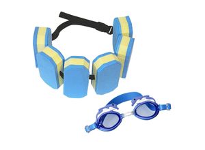 4009197092542 - Schwimmgürtel Set Taucherbrille Delphin 6 Paddle blau