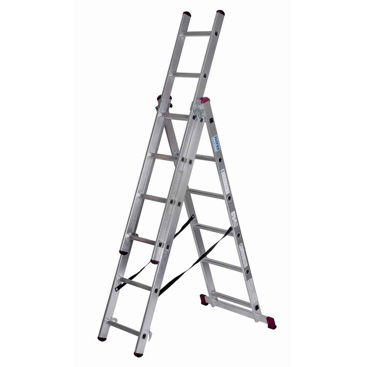 4009199030368 - 6-step folding ladder Krause 30368 Silver Steel