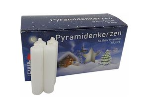 4009207235037 - Buri - 50 Pyramidenkerzen weiß 14x70mm Weihnachtskerze Adventskerze Weihnachtspyramide