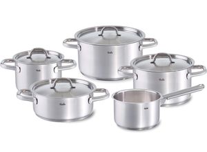 4009209288628 - Topf-Set FISSLER Family Line Töpfe silberfarben (edelstahlfarben) Topfsets extra breiter Schüttrand