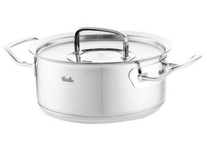 4009209379944 - Bratentopf FISSLER ORIGINAL-PROFI COLLECTION Bratentopf Töpfe Gr 26 l + Ø 20 cm silberfarben Bratentöpfe mit breitem Schüttrand Kaltmetallgriffen Made in Germany Induktion