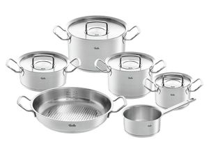 4009209384924 - Topf-Set Original-Profi Collection Edelstahl 18 10 (Set 6-tlg 3 KT (16 20 24cm) BT 20cm Kasserolle 16cm +Gratis Servierpfanne 28cm) Induktionsgeeignet Metalldeckelausführung silberfarben