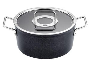 4009209396255 - Kochtopf FISSLER Adamant Töpfe Gr 49 l + Ø 24 cm + Höhe 16 cm schwarz Made in Germany