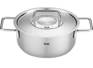 4009209398624 - Bratentopf FISSLER Pure Collection silber (silberfarben) B26cm H14cm L35cm Ø24cm Töpfe Made in Germany