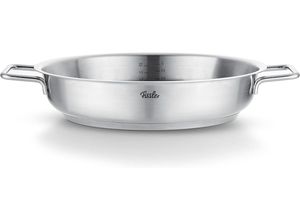 4009209400402 - Servierpfanne FISSLER Pure Collection 24cm Pfannen Gr Ø 24 cm + Höhe 6 cm silberfarben Servierpfannen Backofengeeignet bis 230C Schüttrand Made in Germany