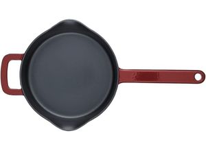 4009209405162 - Bratpfanne FISSLER Moments Collection Gusseisen Burgunderrot Pfanne 24cm rund rot Pfannen Ø 24cm + Höhe 95cm Aroma-Bratfläche mit natürlichem Antihafteffekt B27cm H95cm L485cm