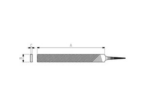 4009215002867 - Dick 11122511 Präzisionsfeile flach Hieb 1 Länge 250 mm 1 St