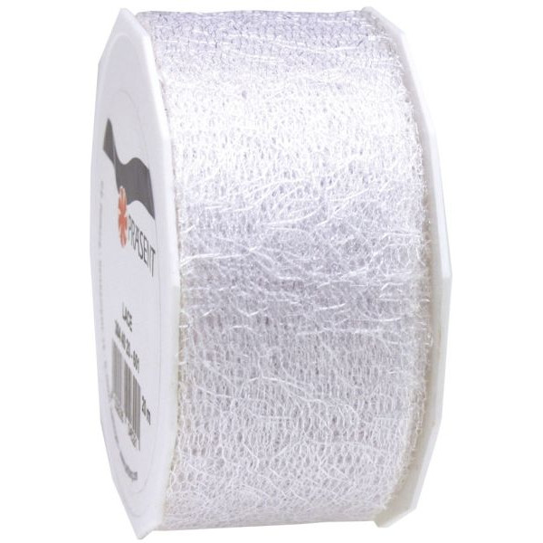 4009236046291 - Geschenkband Zierband Lace 3044020-601 40mm x 20m weiß 4009236046291 20 Meter