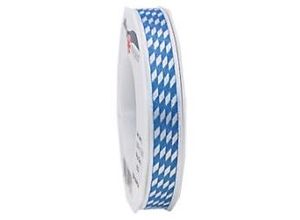 4009236049513 - PRAESENT Satinband 3091520-602 Weiß Blau 15 mm x 20 m 2 Stück