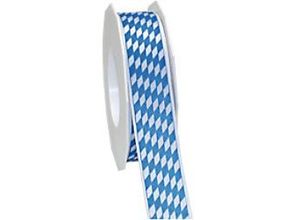 4009236049520 - PRAESENT Satinband 3092520-602 Weiß Blau 25 mm x 20 m 2 Stück