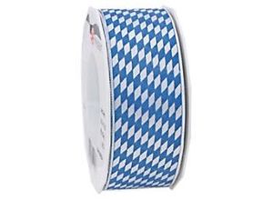 4009236049537 - PRAESENT Satinband 3094020-602 Weiß Blau 40 mm x 20 m 2 Stück