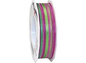 4009236050250 - PRAESENT Organza 5692520-606 Grün Magenta 25 mm x 20 m 2 Stück