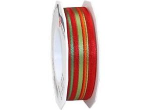 4009236050298 - PRAESENT Organza 5692520-709 Rot Grün 25 mm x 20 m 2 Stück