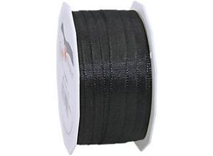 4009236052193 - PRAESENT Taftband 6051050-613 Schwarz 10 mm x 50 m 2 Stück