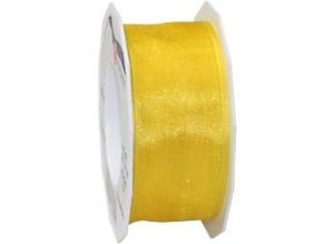 4009236306845 - PRAESENT Organza 6074025-505 Gelb 40 mm x 25 m 2 Stück