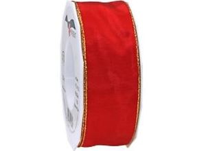 4009236516602 - PRAESENT Seidenband 4724025-709 Rot 40 mm x 25 m 2 Stück