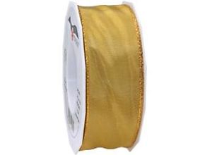 4009236527455 - PRAESENT Seidenband 4724025-634 Gold 40 mm x 25 m 2 Stück