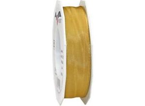 4009236527530 - PRAESENT Seidenband 4642525-344 Ocker 25 mm x 25 m 2 Stück