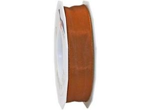 4009236527561 - PRAESENT Seidenband 4642525-233 Zimt 25 mm x 25 m 2 Stück