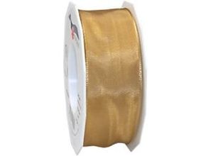 4009236527691 - PRAESENT Seidenband 4644025-344 Ocker 40 mm x 25 m 2 Stück