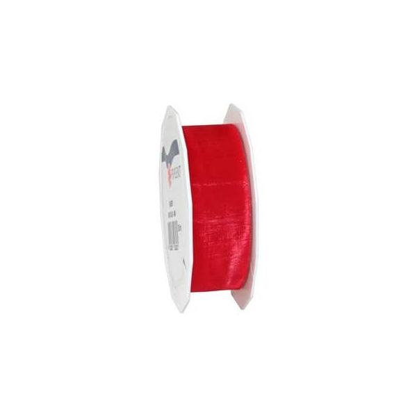 4009236528230 - 6012525-609 Zierband Sheer 25mm-25m rot 4009236528230 PRÄSENT