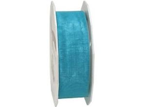 4009236536150 - PRAESENT Organza 6012525-703 Türkis 25 mm x 25 m 3 Stück