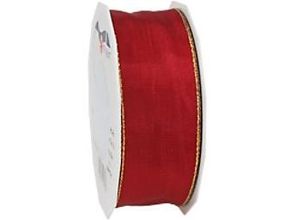 4009236547576 - PRAESENT Seidenband 4724025-919 Rubinrot 40 mm x 25 m 2 Stück