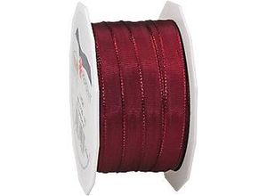 4009236549891 - PRAESENT Seidenband 4641025-193 Bordeaux 10 mm x 25 m 2 Stück