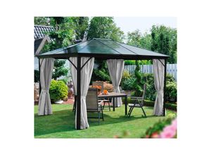 4009266883118 - Leco XL Alu Garten Pavillon 3x365 Hardtop Set Profi Partyzelt inkl Seitenteile