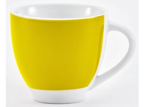 4009290155410 - Tasse VAN WELL Vario gelb (gelb weiß) B245cm H95cm Porzellan Trinkgefäße spülmaschinen- und mikrowellengeeignet 6-teilig
