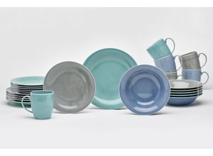 4009290166522 - Kombiservice VAN WELL Geschirr-Set Service Life Geschirr-Sets Gr 24 tlg bunt (grau grün blau) Geschirr-Sets für 6 Personen ausdrucksstarker Farbmix 24 Teile 4009290166522 - Kombiservice VAN WELL Geschirr-Set Service Life Geschirr-Sets Gr 24 tlg bunt (grau grün blau) Geschirr-Sets für 6 Personen ausdrucksstarker Farbmix 24 Teile