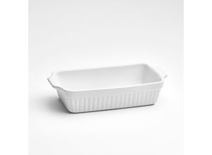 4009290184106 - Auflaufform VAN WELL Backform rechteckig 298 x 16 x 64 cm mit Rillenstruktur weiß B30cm L16cm Keramik Auflaufformen weiß spülmaschinen- und mikrowellenfest