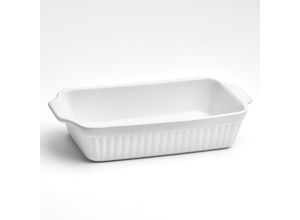 4009290184113 - Auflaufform VAN WELL Backform rechteckig 36 x 20 x 74 cm mit Rillenstruktur weiß B36cm L205cm Keramik Auflaufformen weiß spülmaschinen- und mikrowellenfest