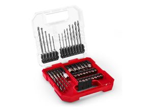 4009311090539 - L-CASE 40-tlg Bit- und Bohrer-Set (25-mm-Bits Schnellwechselbithalter Steckschlüssel Senker Metall- Stein- und Holzbohrer inkl Aufbewahrungsbox)