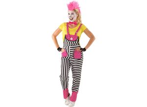 4009384142616 - Clown-Latzhose schwarz weiß pink