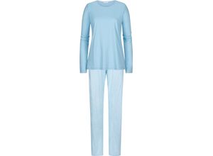 4009602733596 - Emelie Pyjama Baumwolle gepunktet für Damen blau 38