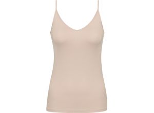 4009602891371 - Pure Sense Spaghetti-Top verstellbare Träger V-Ausschnitt für Damen beige 42 44