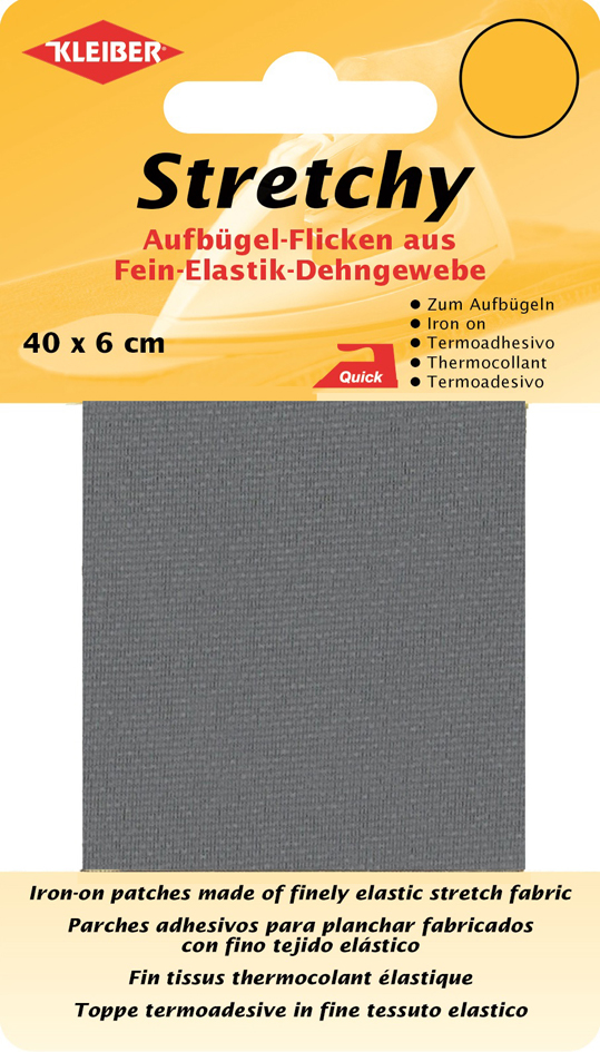 4009691300020 - KLEIBER Stretchy-Bügel-Flicken 400 x 60 mm grau