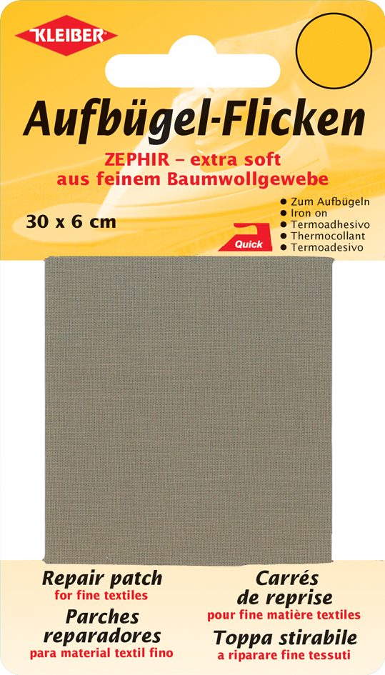 4009691310036 - KLEIBER Zephir-Aufbügel-Flicken 300 x 60 mm beige