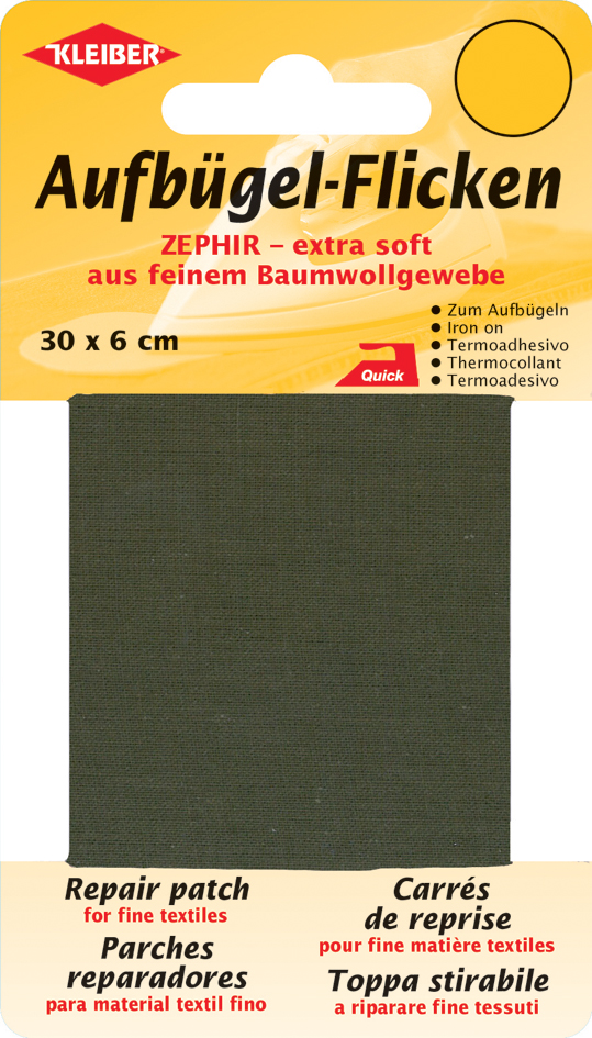 4009691310197 - KLEIBER Zephir-Aufbügel-Flicken 300 x 60 mm khaki