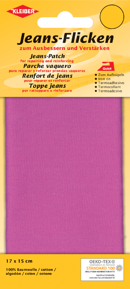 4009691342181 - KLEIBER Jeans-Bügelflicken 170 x 150 mm pink