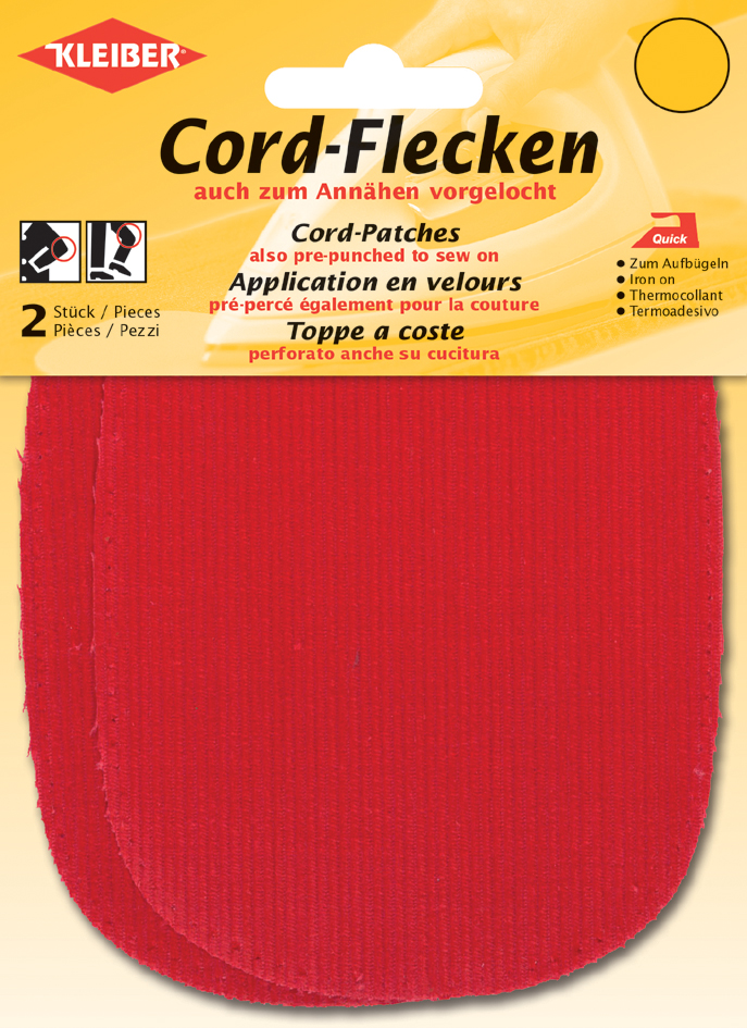 4009691390083 - KLEIBER Cord-Flecken 135 x 100 mm rot