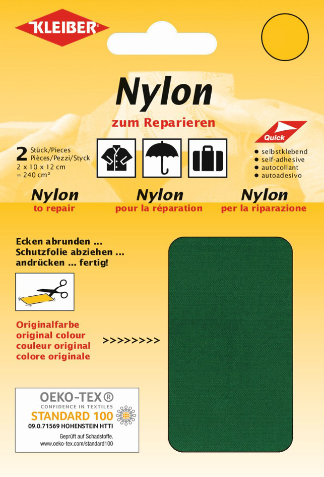 4009691430406 - KLEIBER Nylon-Flicken selbstklebend grün