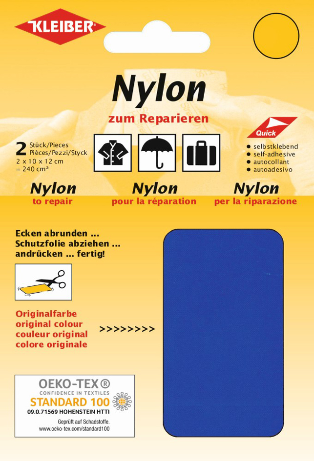 4009691430437 - KLEIBER Nylon-Flicken selbstklebend kornblau