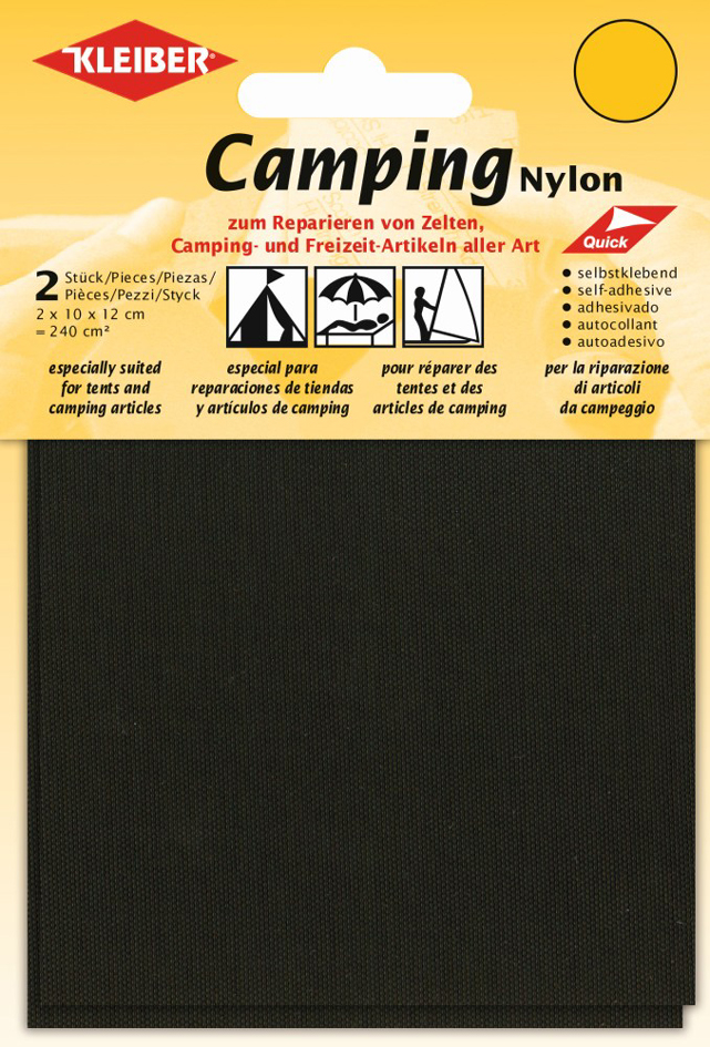 4009691480012 - KLEIBER Camping-Flicken Nylon selbstklebend braun