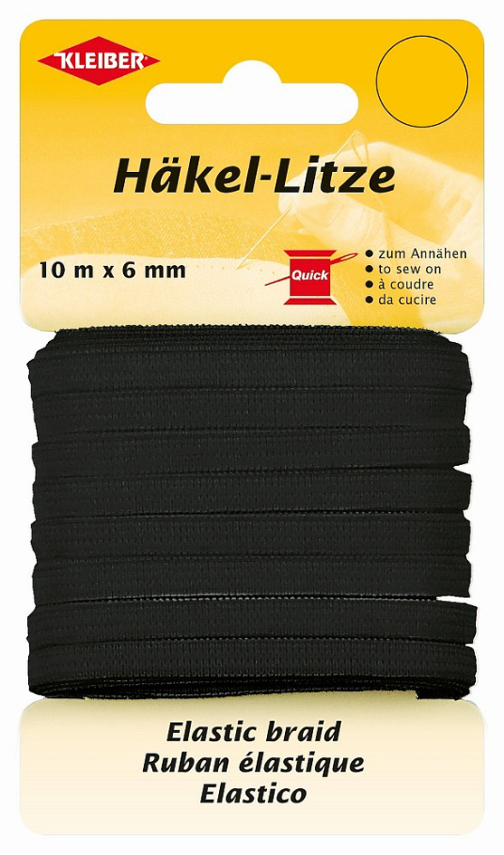 4009691710850 - KLEIBER Häkel-Litze 6 mm x 10 m schwarz 4009691710850 - KLEIBER Häkel-Litze 6 mm x 10 m schwarz