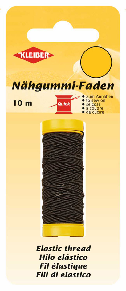 4009691710874 - KLEIBER Nähgummi-Faden 10 m schwarz