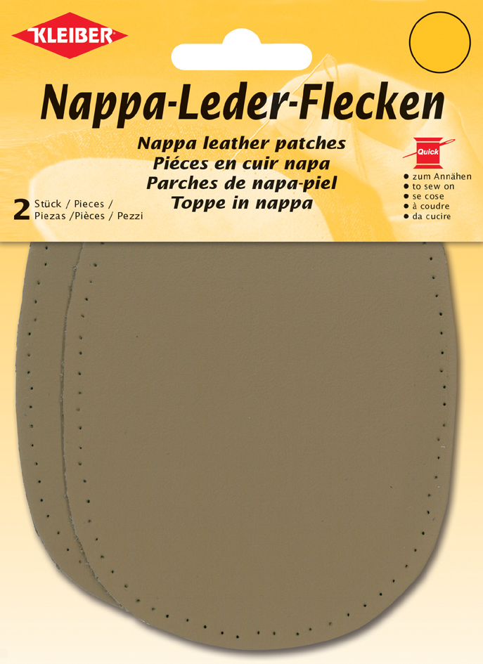 4009691850075 - KLEIBER Nappa-Lederflecken oval 100 x 125 mm beige